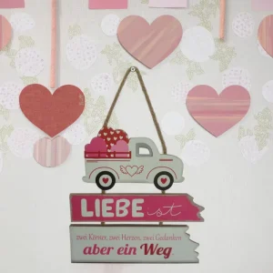 Wooden Valentine’s Day Wall Hanging Decorations Eco Friendly Customized Color UV Printed