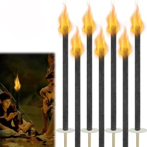 Wooden Wax-coated Waterproof Torch for Outdoor Fire Starters Graduation Valentine’s Day 30-60 Minutes Burning Time Camping