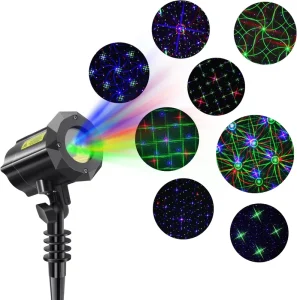 X-35P-B Laser Star Light Projector with Moving Patterns for Halloween Outdoor Party Garden Lighting Remote Control