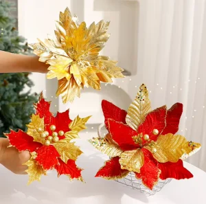Xmas Door Decoration Christmas Tree Decorations Sequins Christmas Flowers