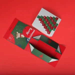 Xmas Novelty Custom Logo Foldable Carton Boxes Eco Friendly Recyclable Gift Packaging