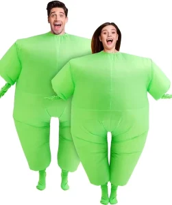 Yellow Inflatable Clothes Animal Costume Funny Blow up Fat Suit Adult Halloween Party Decoration Mascot