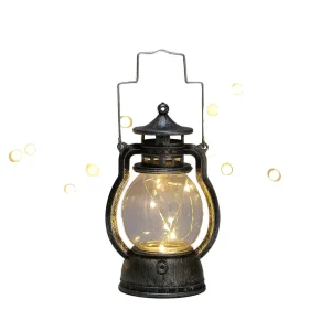 Yellow LED Festival Pendant Lights Christmas Ornament Light Up Button Battery Plastic Decorative Lamp for Festive