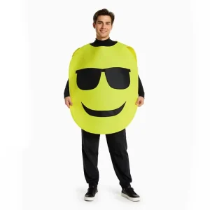 Yellow Oversized Grin Printed Dance Trendy Group Celebration Accessory for Themed Parties Parades & Comedy Acts