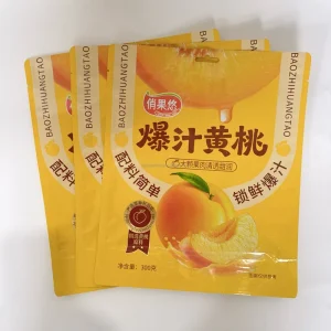 Yellow Peach Gift Stand Up Pouch for Holiday Gift Boxes