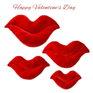 Yuglow Valentine’s Day Red Lips & Bow Ornaments Romantic Decor for Couple Party & Event Scene Decoration