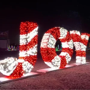 Yunyi Waterproof Outdoor Christmas Halloween Decorative Landscape Lighting Giant Candy Cane Motif LED Iron Customizable Colors