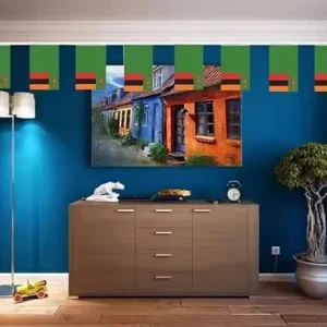 Zambia String Flag Polyester Zambian Country Pennant Banner for Festival Sports Event Decoration