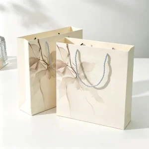 Zen Ink Wash Tote Minimalist Beige or Earthy Brown for Tea & Incense Packaging Boxes Custom