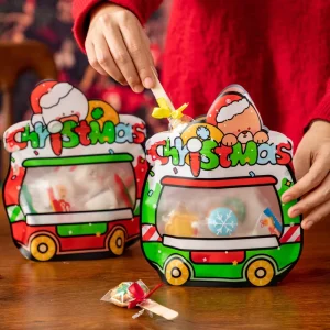 Zhihe Eco Friendly Mylar Reusable Christmas Bag Customized Color Moisture Proof Reduce Waste for Green Brand Holiday Gift