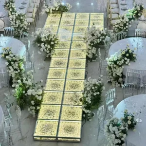 Zhuoyun Wedding Decoration Party Starlit Golden RGB LED Dance Floor Panel