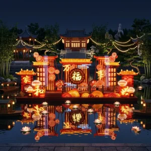Zigong Traditional Chinese Lanterns Chinese New Year & Diwali Festive Decorative Lanterns for Outdoor Indoor Use