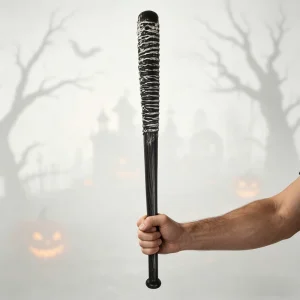Zombie Themed Halloween Baseball Bat Prop Halloween Horror Weapon Prop Costume Prop Plastic Horror Accessory