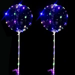 a Variety of Sizes of Transparent Pompom Balloons Suitable for Decoration at Weddings and Birthday Parties