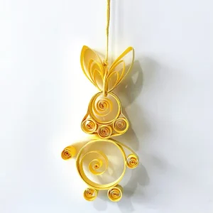 hanging paper pendant bunny rabbit decor paper honeycomb decoration easter craft