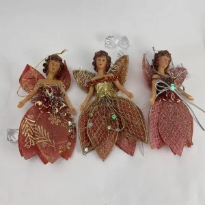 西式美丽仙女带翅膀圣诞壁挂装饰品节日用品定制圣诞树脂树挂装饰品